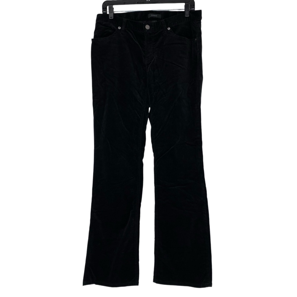 Express black velvet velour soft bootcut pants women's size 8